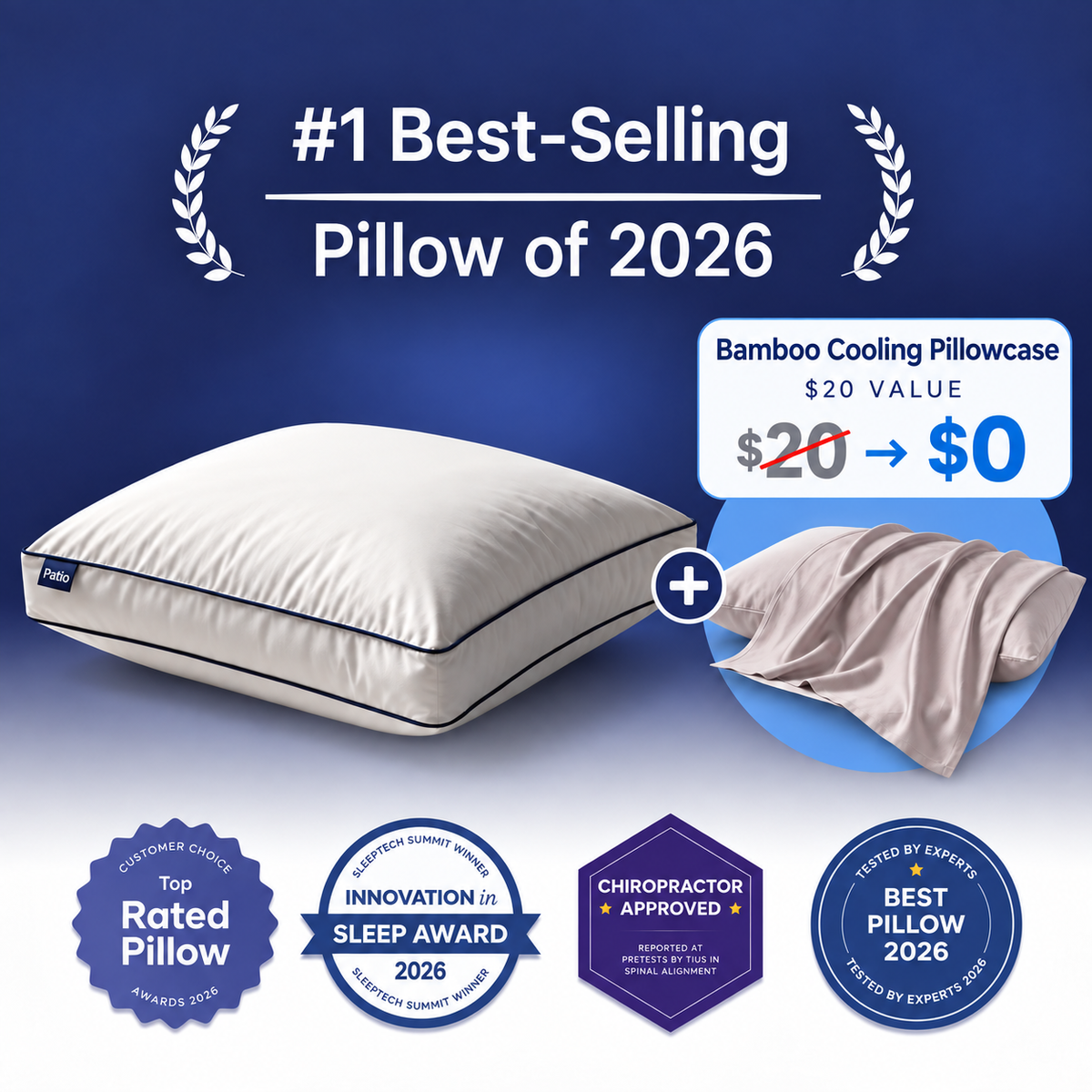 La Carezza Pillow + FREE Bamboo Silky Pillowcase