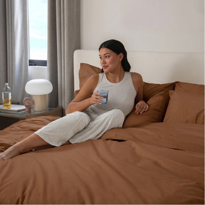 Cotton Bedset - Brown (300TC)