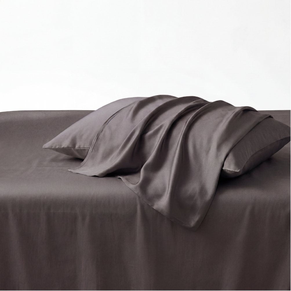 Bamboo Cooling Pillowcase Set on pillow – envelope-style closure