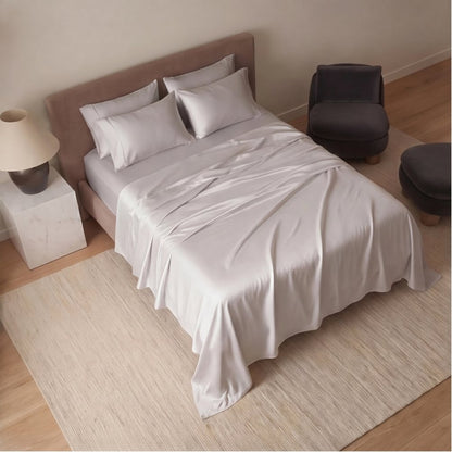 Bamboo Cooling Sleep Set – complete 300TC bamboo bedding bundle in light grey