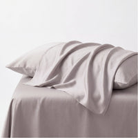 Bamboo Cooling Pillowcase Set in light grey – 300TC bamboo viscose, set of 2