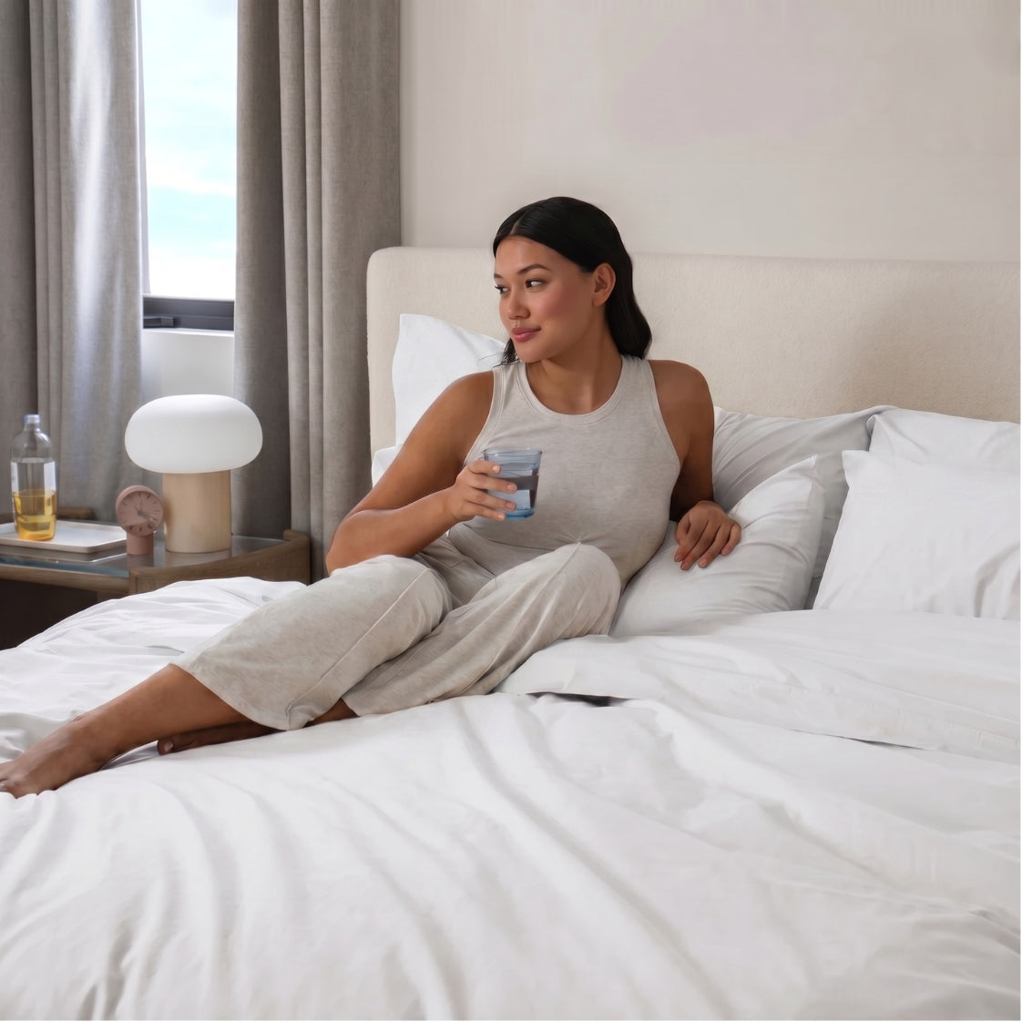 Cotton Bedset - White (300TC)