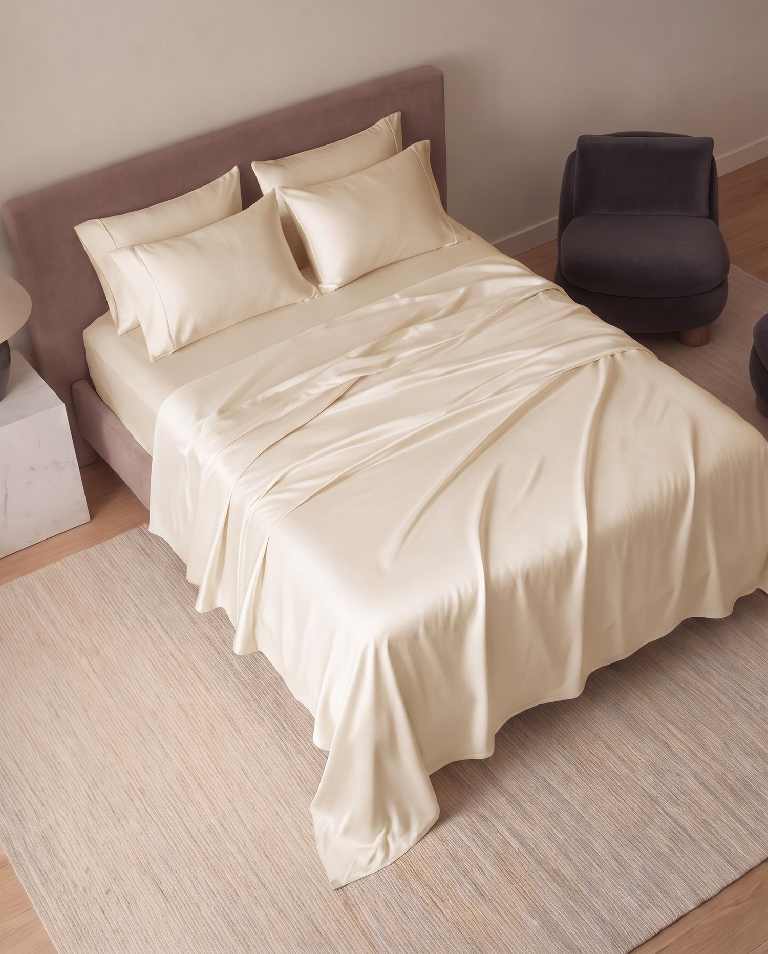 Bamboo Cooling Sleep Set in Cream