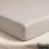 Bamboo Cooling Fitted Sheet in Neutral Grey - 300TC bamboo viscose sateen, 30cm deep corner